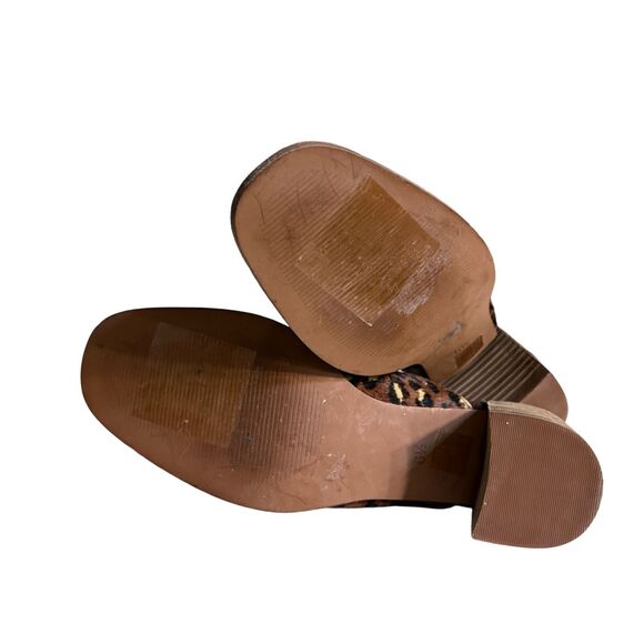 New Madewell The Carey Mule in Painted Leopard Calf Hair Women’s Slip On Shoes - Picture 9 of 14